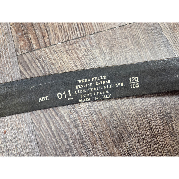 Echt Leder Leather Black Genuine Leather Women's Belt Made in Italy Large - Picture 7 of 10